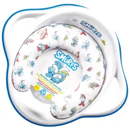   Maltex Puha WC szűkítő fogantyúval, Hupikék törpikék, white