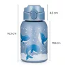 Petite&Mars Rozsdamentes acél termoszpalack szívószállal 350 ml Whale Song 12m+