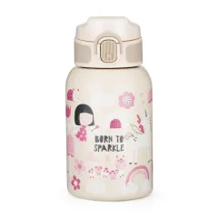   Petite&Mars Rozsdamentes acél termoszpalack szívószállal 350 ml Twinkling Fairy 12m+