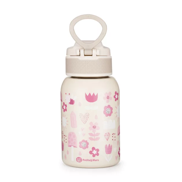 Petite&Mars Rozsdamentes acél termoszpalack szívószállal 350 ml Twinkling Fairy 12m+