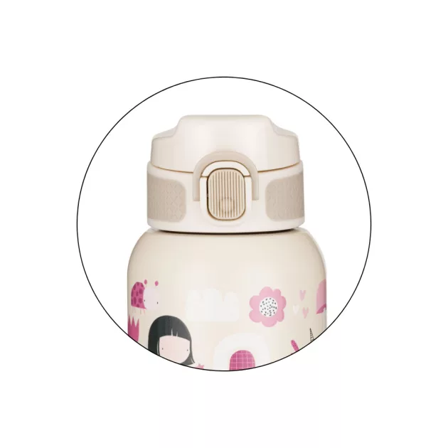 Petite&Mars Rozsdamentes acél termoszpalack szívószállal 350 ml Twinkling Fairy 12m+