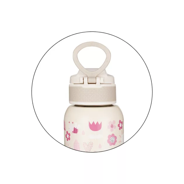 Petite&Mars Rozsdamentes acél termoszpalack szívószállal 350 ml Twinkling Fairy 12m+