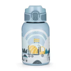   Petite&Mars Rozsdamentes acél termoszpalack szívószállal 350 ml Work Zone 12m+