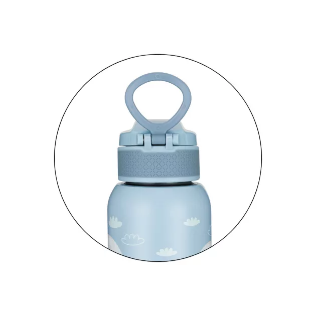 Petite&Mars Rozsdamentes acél termoszpalack szívószállal 350 ml Work Zone 12m+