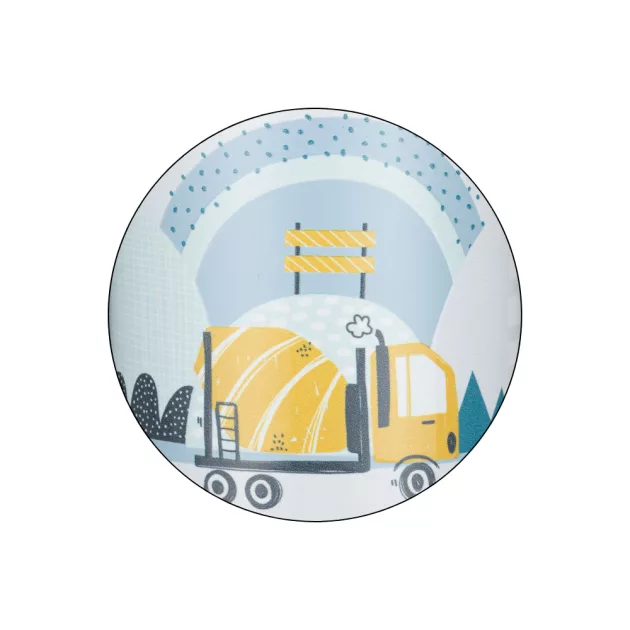Petite&Mars Rozsdamentes acél termoszpalack szívószállal 350 ml Work Zone 12m+