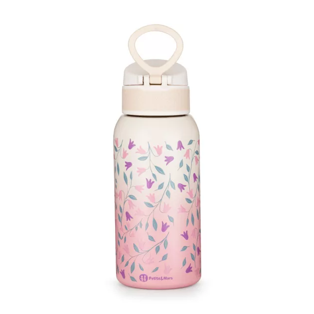 Petite&Mars Rozsdamentes acél termoszpalack ivócsőrrel 500 ml Delicate Flowers 36m+