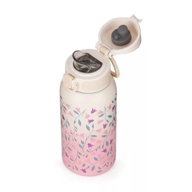 Petite&Mars Rozsdamentes acél termoszpalack ivócsőrrel 500 ml Delicate Flowers 36m+