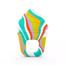   Bright Starts Szilikon rágóka, Soothing Soft Serve™, 3 hó+