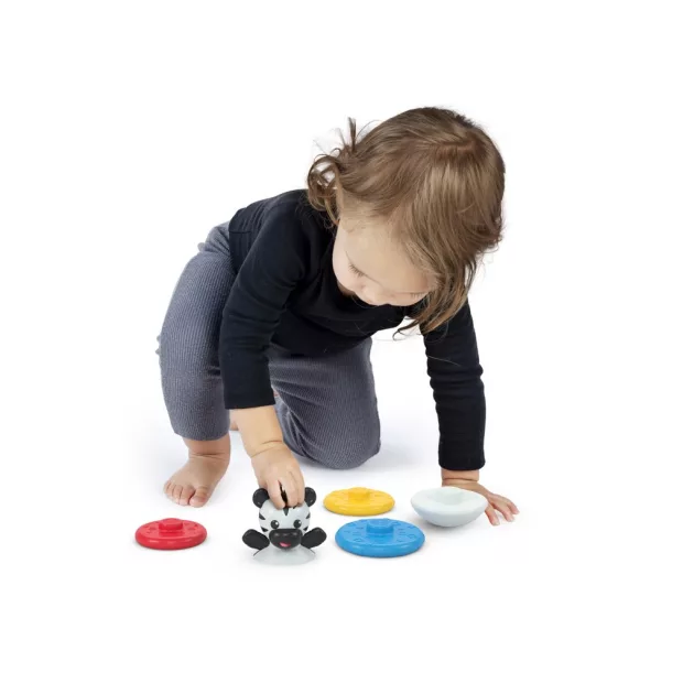 Baby Einstein Rágóka építőjáték, zebra Stack & Wobble Zen™, 3 hó+