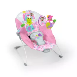   Bright Starts Rezgő pihenőszék, Pink Paradise™, 0 hó+, 9 kg-ig