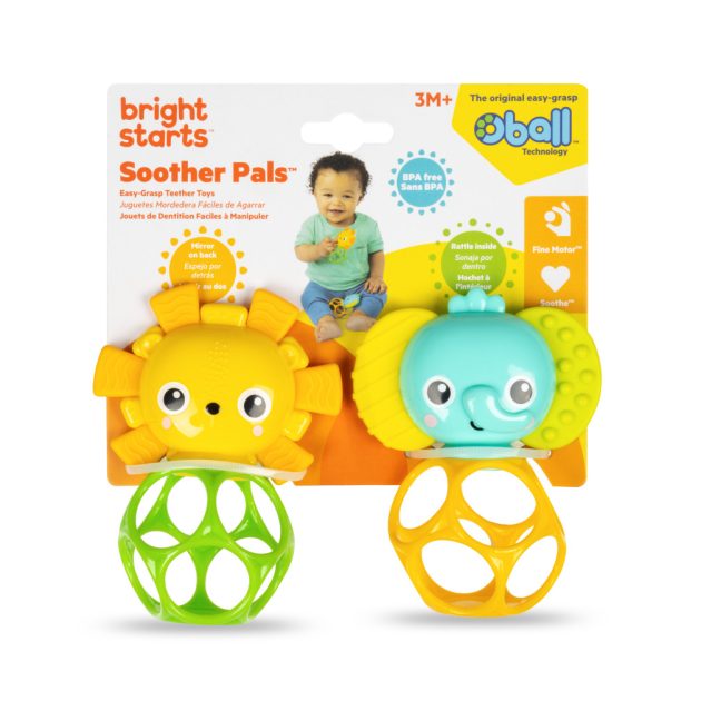 OBALL Játék Oball Rágóka Soother Pals™ Easy-Grasp 2db 3hó+