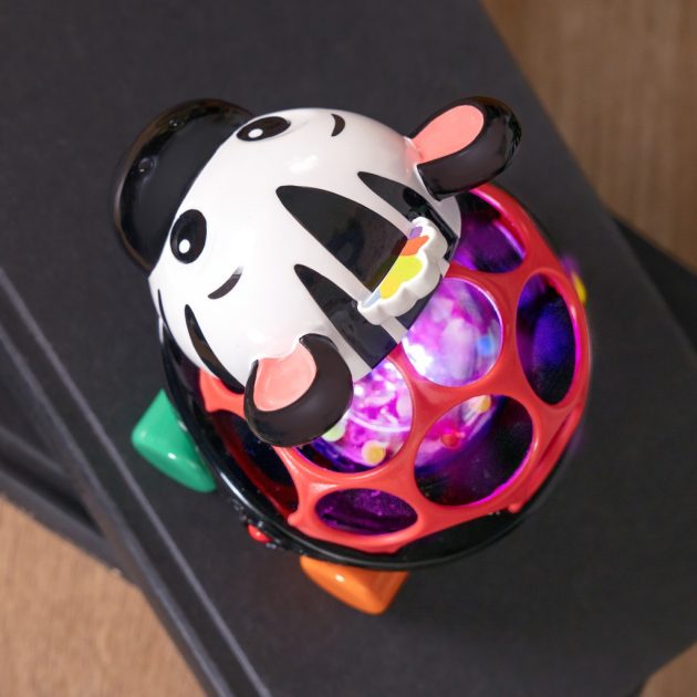 OBALL Autó és csörgő, 2in1 Curious Car, zebra, Zen™, 3 hó+