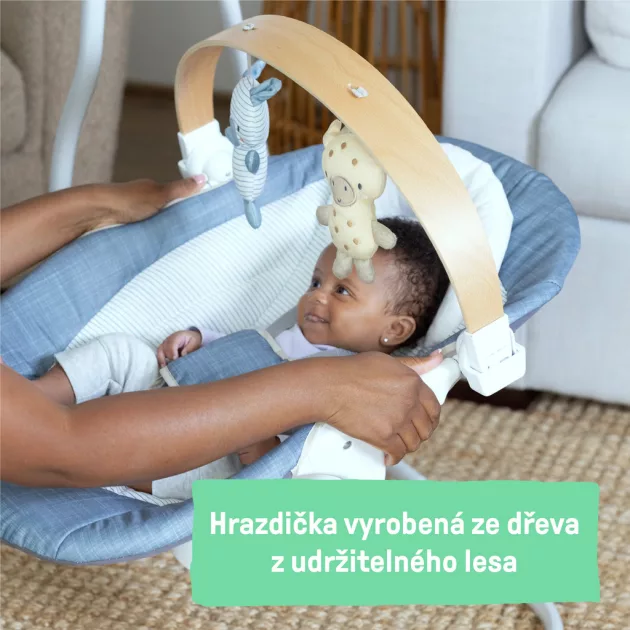 INGENUITY Hintázó zenélő 0m+, 9 kg-ig - Chambray 