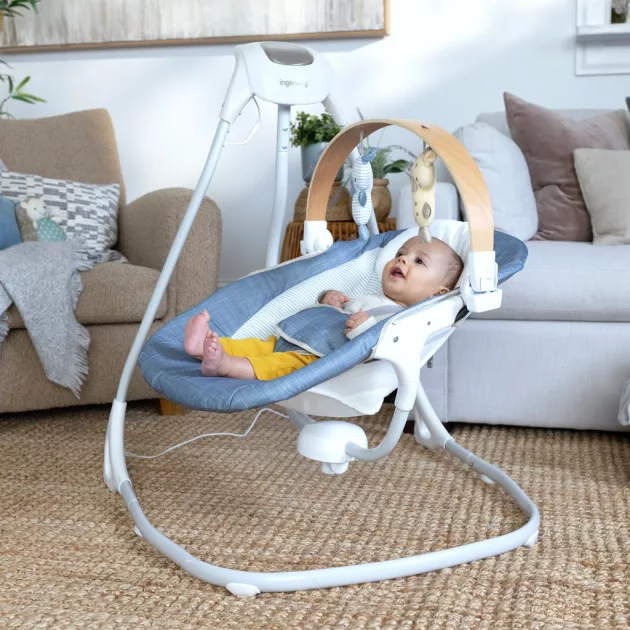 INGENUITY Hintázó zenélő 0m+, 9 kg-ig - Chambray 