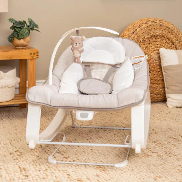 INGENUITY Keep Cozy rezgő pihenőszék 3 az 1-ben 18kg-ig - Linden