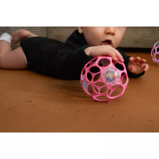 OBALL Játék OBALL™ Csörgő 10 cm 0hó + AQUAINT 50 ml - dark pink