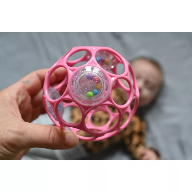 OBALL Játék OBALL™ Csörgő 10 cm 0hó + AQUAINT 50 ml - dark pink
