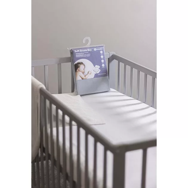 Petite&Mars Vízhatlan lepedő, Soft Dream Dry, 120 x 60 cm, Grey