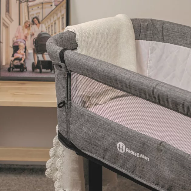 Petite&Mars Vízhatlan lepedő kiságyakhoz, Soft Dream, Mini 84x50 cm, White