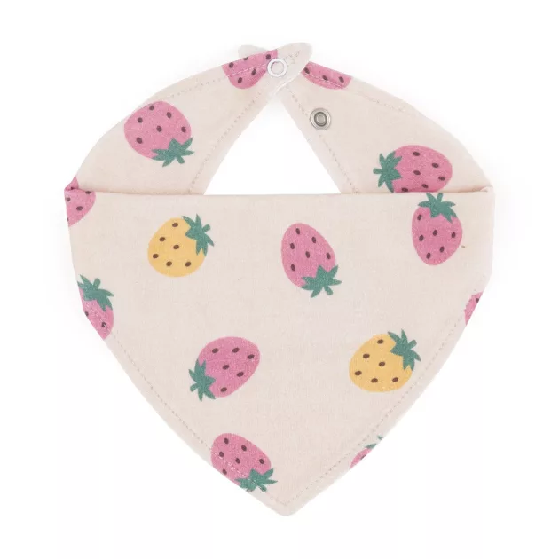 Petite&Mars Nyálkendő Luke 2 db Beige Strawberies&Dusty Rose 3hó+