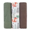 Petite&Mars Bambusz muszlin 3db-os pelenka szett Moussy Forest Fox 68 x 68 cm