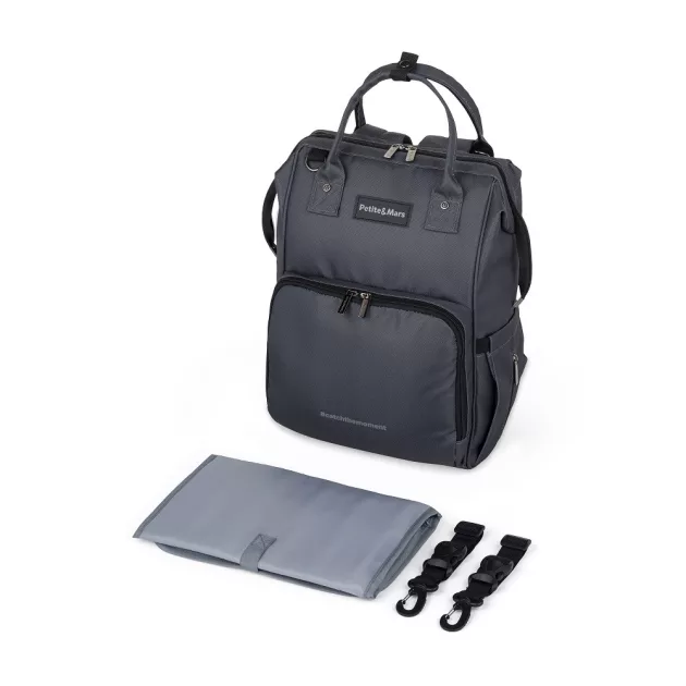 Petite&Mars Pelenkázó hátizsák babakocsihoz Jack - Catchthemoment sorozat - Ultimate Grey