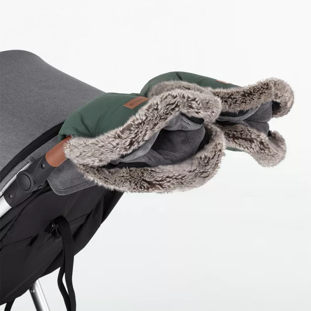 Petite&Mars Kesztyű / Kézmelegítő babakocsira Furry - Veritable Khaki
