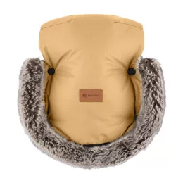   Petite&Mars Kesztyű / Kézmelegítő babakocsira Furry - Elegant Caramel