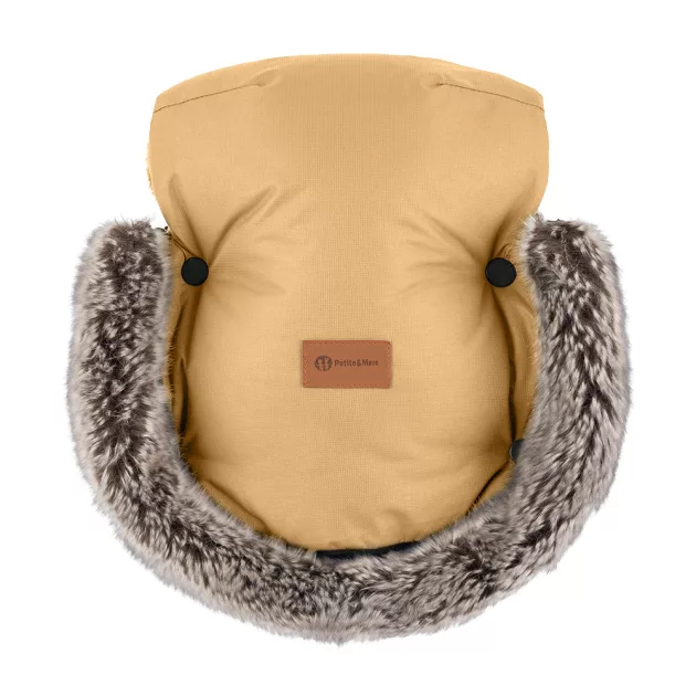 Petite&Mars Kesztyű / Kézmelegítő babakocsira Furry - Elegant Caramel