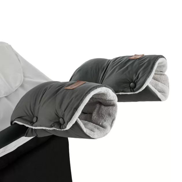 PETITE&MARS Kesztyű / Kézmelegítő babakocsira Jasie - Charcoal Grey