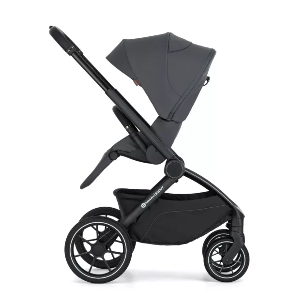 Petite&Mars Kombinált babakocsi SCOUT 2in1 - Anthracite Moon