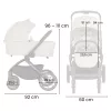 Petite&Mars Kombinált babakocsi SCOUT 2in1 - Anthracite Moon