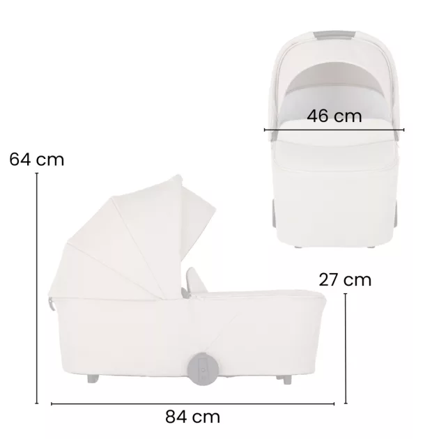 Petite&Mars Kombinált babakocsi SCOUT 2in1 - Anthracite Moon