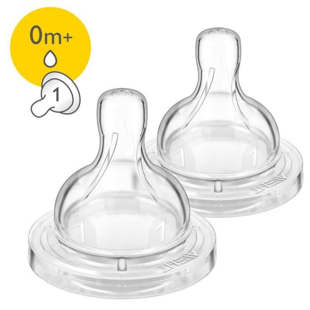 Avent Classic Anti-Colic, 1 lyukú etetőcumi, 0 hó, 2 darab