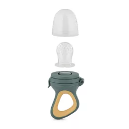   Petite&Mars Szilikon gyümölcs etető cumi Fruzi Green&Ochre 6hó+