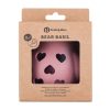 Petite&Mars Szilikon játék csörgővel Bear Basil Dusty Rose 0m+