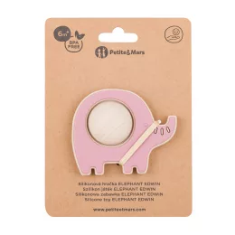 Petite&Mars Szilikon játék Elephant Edwin Dusty Rose 6hó+