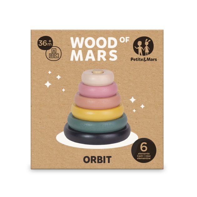 Petite & Mars Fa építőjáték Orbit Wood of Mars 36hó+