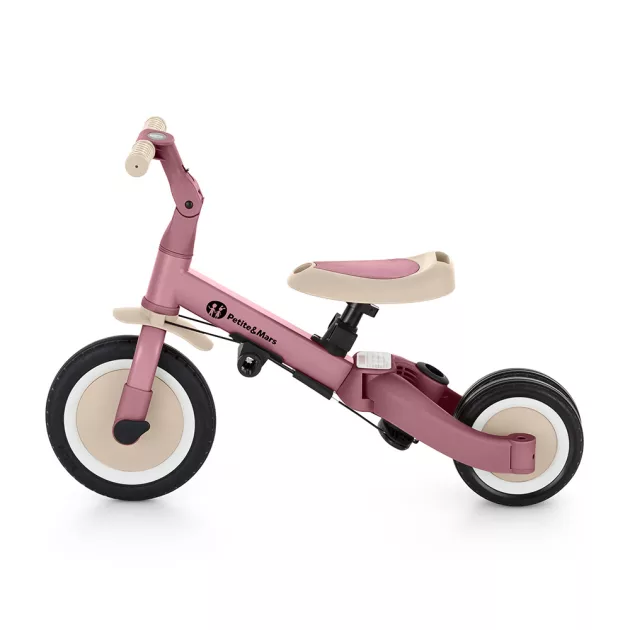 Petite&Mars Multifunkciós tricikli 5in1 Turbo - Dusty Rose