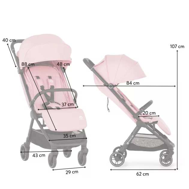 Petite&Mars Sport babakocsi Zip Silky Rose
