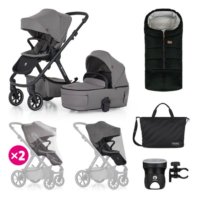 Petite & Mars Kombinált babakocsi  ICON 2in1 Dove Grey XXL RWS