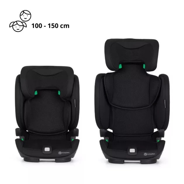 Petite&Mars Elite Fix Pro Air i-Size autósülés 100-150 cm (15-36kg) - Coal Black