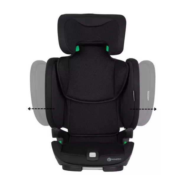Petite&Mars Elite Fix Pro Air i-Size autósülés 100-150 cm (15-36kg) - Coal Black