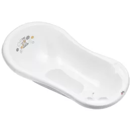   Maltex Kád leeresztő dugóval és csúszásgátló betéttel Zebra 84 cm - Fehér