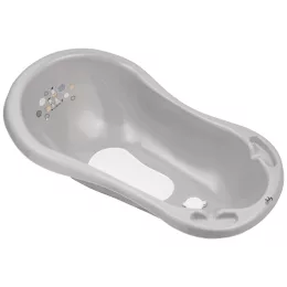   Maltex Kád leeresztő dugóval és csúszásgátló betéttel Zebra 84 cm - Szürke