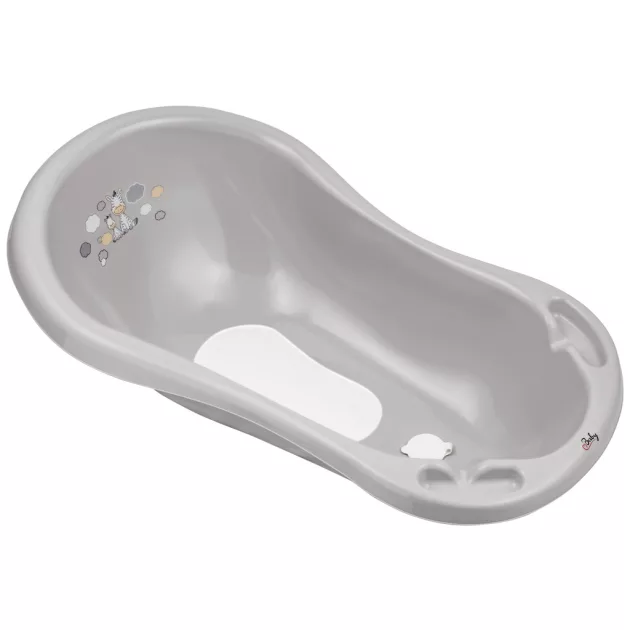 Maltex Kád leeresztő dugóval és csúszásgátló betéttel Zebra 84 cm - Szürke