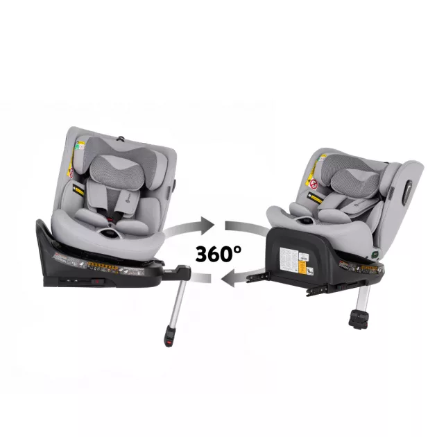 PETITE&MARS Autósülés Twistguard Pro i-Size Air 40-150 cm (0-36 kg) - Gentle Grey