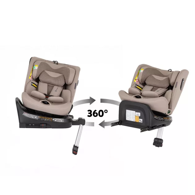 PETITE&MARS Autósülés Twistguard Pro i-Size Air 40-150 cm (0-36 kg) - Tan Brown