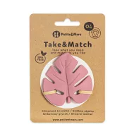  Petite&Mars Szilikon rágóka, Take&Match, Dusty Rose, 0 hó+