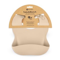 Petite&Mars Szilikon előke, Take&Match, 6 hó+, Desert Sand